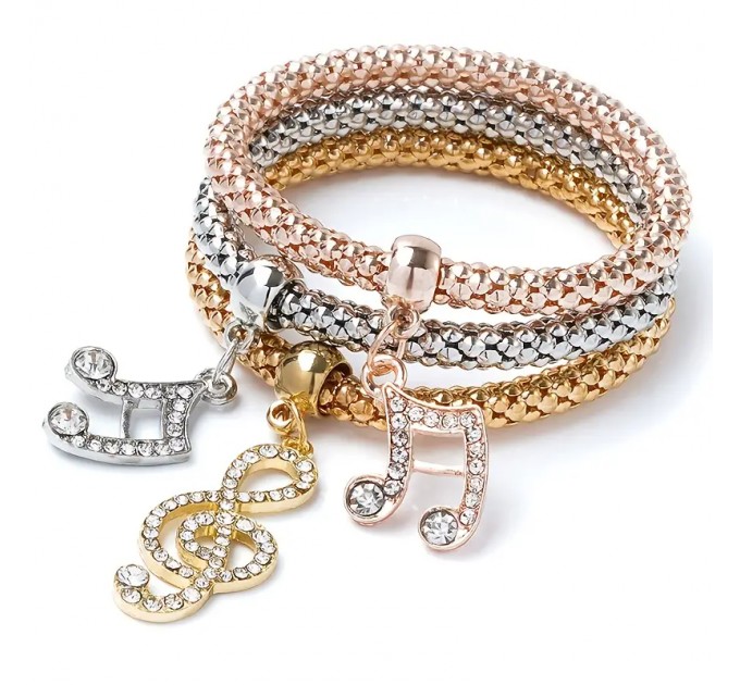 Набір з 3 модних стопових браслетів