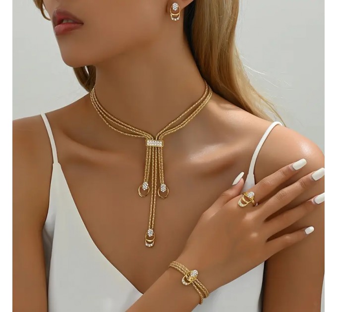 Вінтажний простий комплект ювелірних виробів