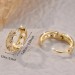 Елегантні золоті сережки-кільця з покриттям 18 карат