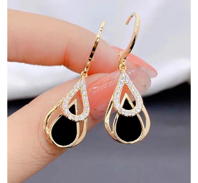 Сережки у вигляді крапель води