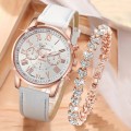 Жіночий модний білий кварцовий годинник (2 шт./набір)