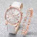 Жіночий модний білий кварцовий годинник (2 шт./набір)
