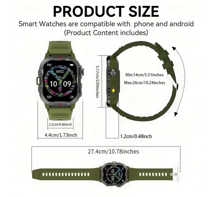 Смарт-годинник з сенсорним екраном LAXASFIT X31