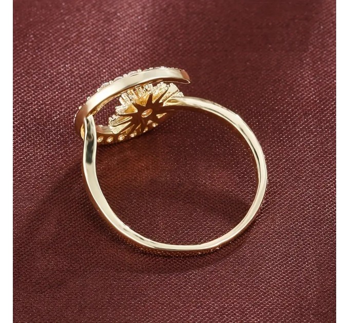 Елегантне кільце з дизайном Місяця та Сонця