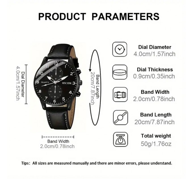 Модний чоловічий кварцовий наручний годинник