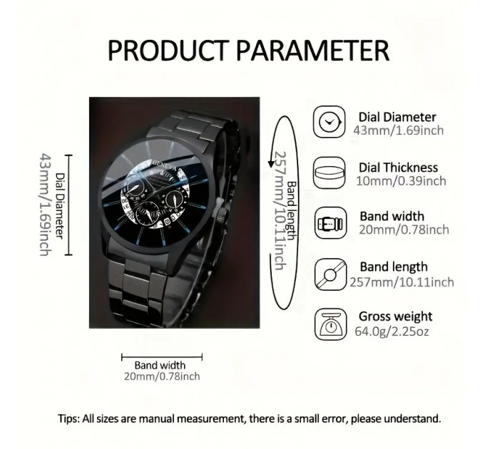 Чоловічий спортивний кварцовый годинник