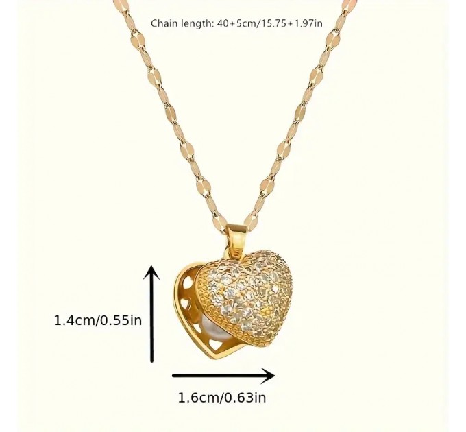 Розкішний ланцюжок на шию з перлиною