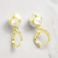 Вінтажні Елегантні Сережки з Підвіскою з Місячним Каменем