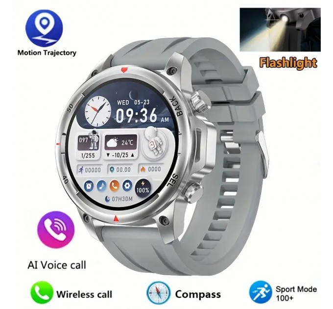 Чоловічий розумний годинник з LED-підсвічуванням