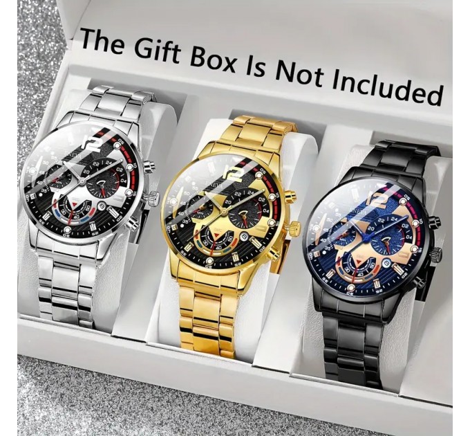 Крутий набір чоловічих годинників та браслет