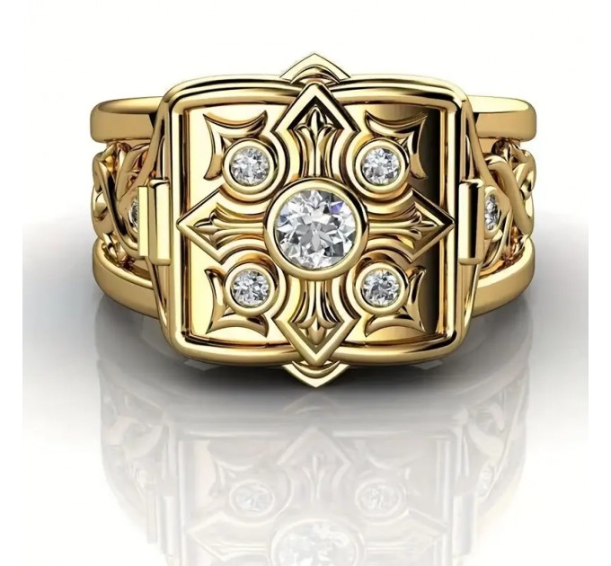 Кільце з металу з різьбленням