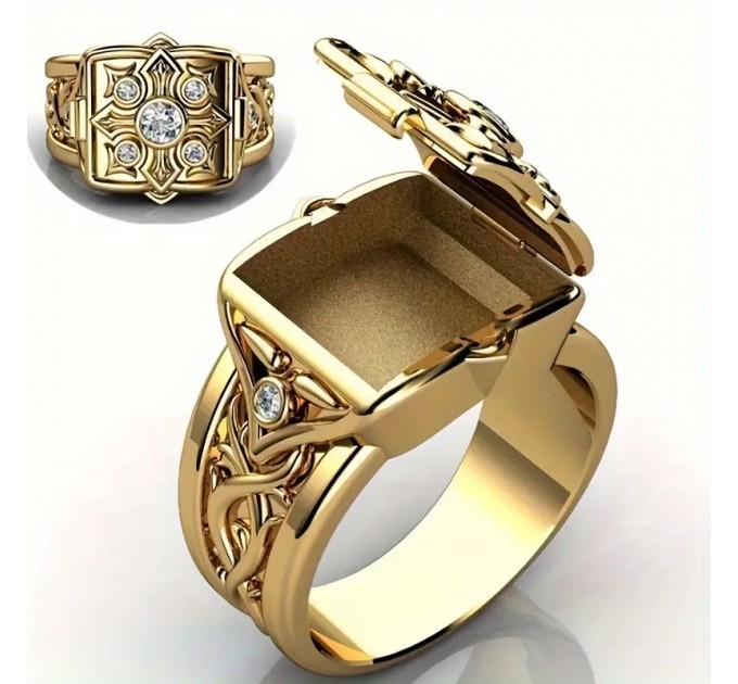 Кільце з металу з різьбленням