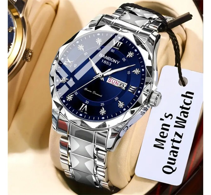 Стильний Чоловічий Годинник з Ременем з нержавіючої сталі