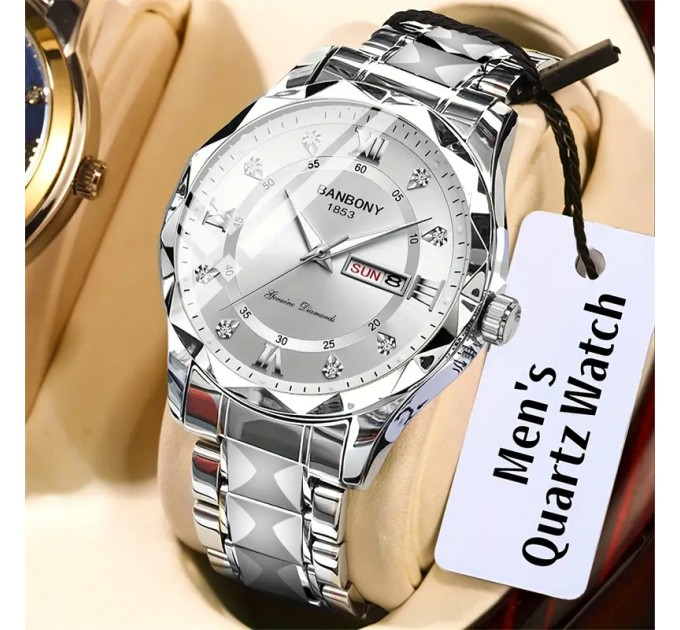 Стильний Чоловічий Годинник з Ременем з нержавіючої сталі