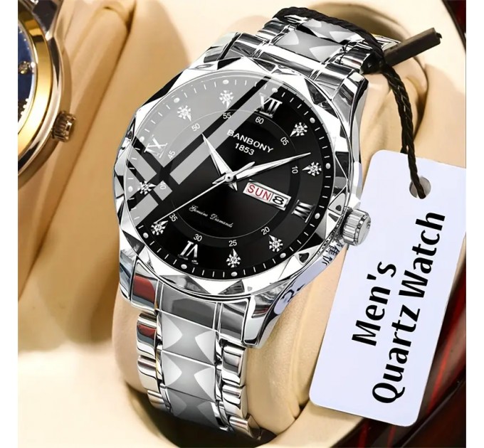 Стильний Чоловічий Годинник з Ременем з нержавіючої сталі