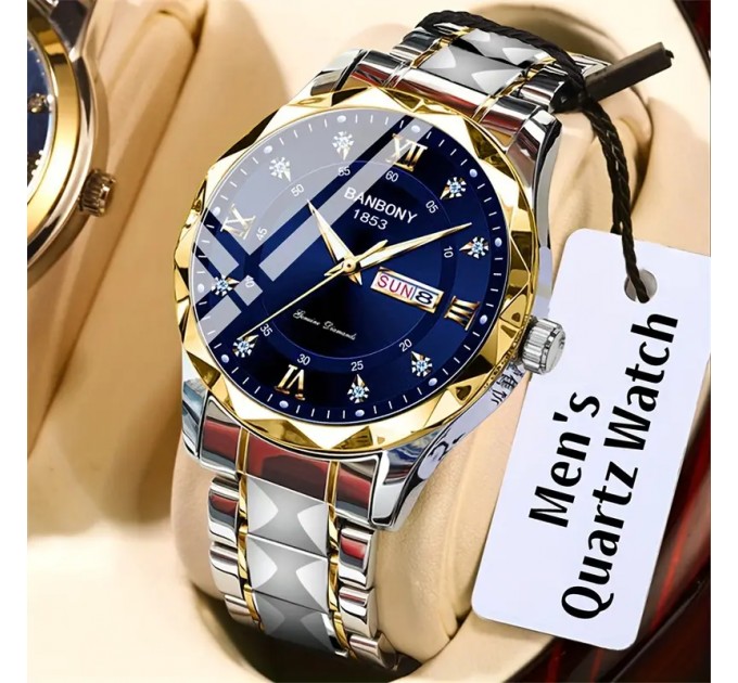 Стильний Чоловічий Годинник з Ременем з нержавіючої сталі