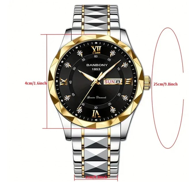 Стильний Чоловічий Годинник з Ременем з нержавіючої сталі