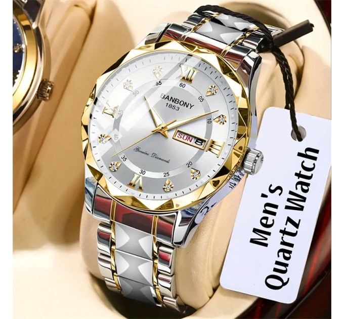 Стильний Чоловічий Годинник з Ременем з нержавіючої сталі