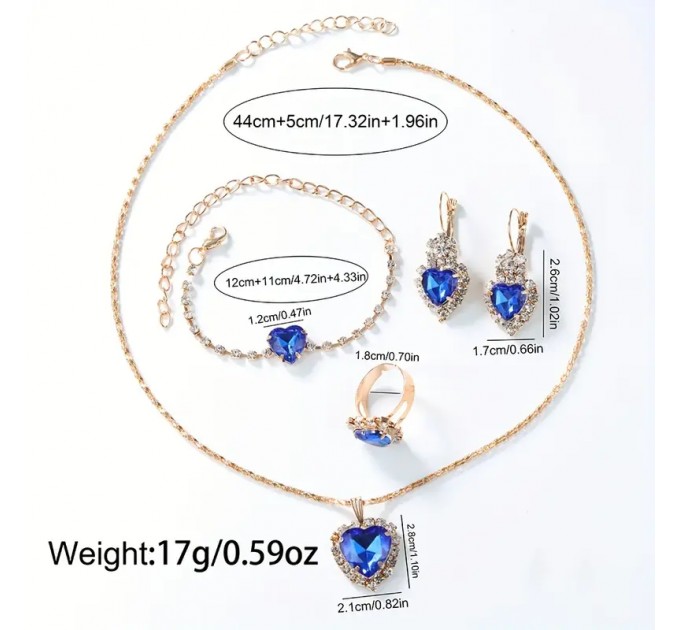 Модний жіночий кварцовий наручний годинник + 6 прикрас