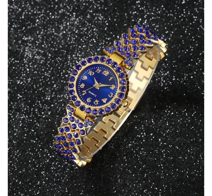 Модний жіночий кварцовий наручний годинник + 6 прикрас