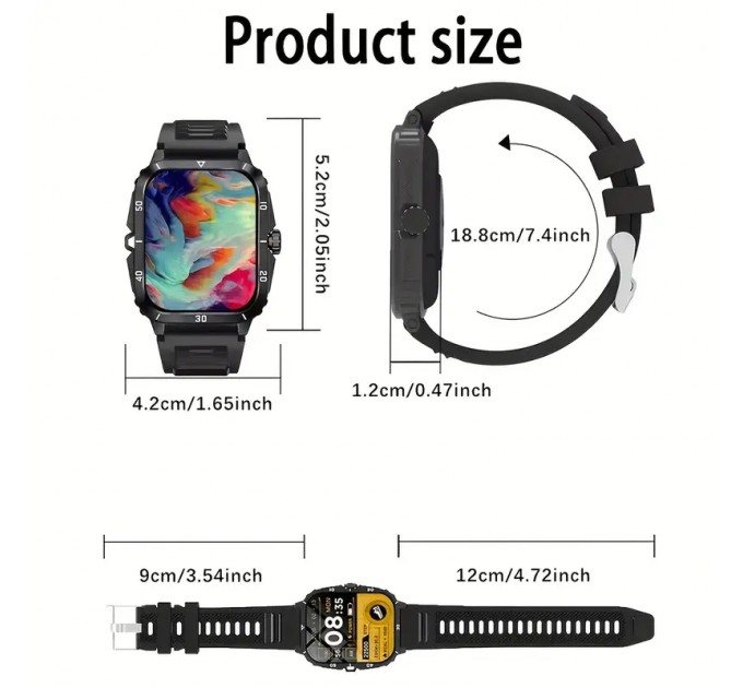 Смарт годинник SIDAKEYE для чоловіків та жінок