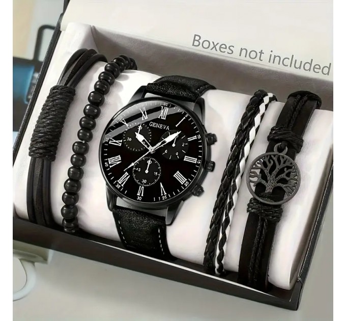 Набір чоловічий годинник та браслети