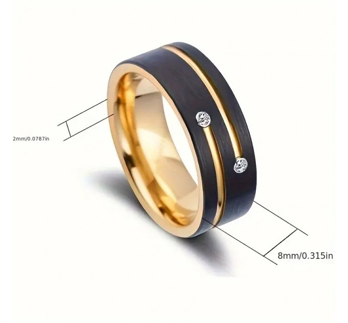 Чорно-Золотисте Широке Кільце