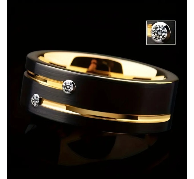 Чорно-Золотисте Широке Кільце