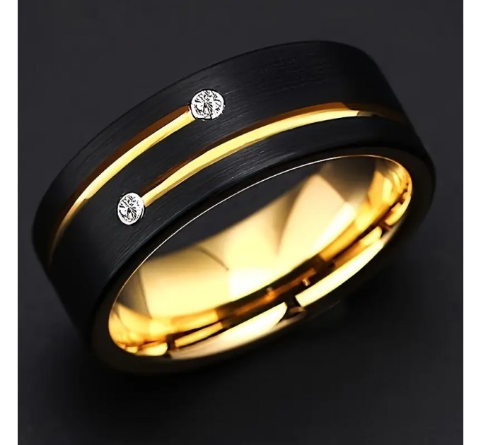 Чорно-Золотисте Широке Кільце