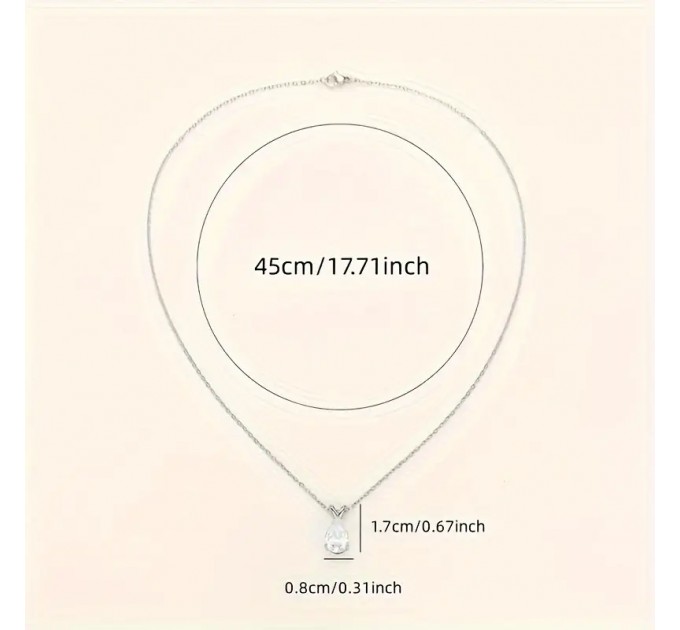 Елегантне намисто-підвіска у формі сльозинки