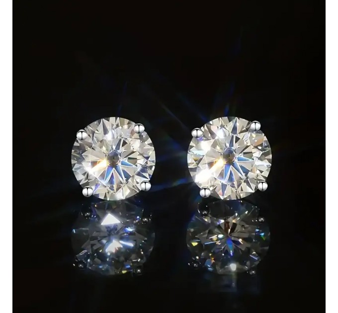 Сережки-гвоздики з кубічним цирконієм