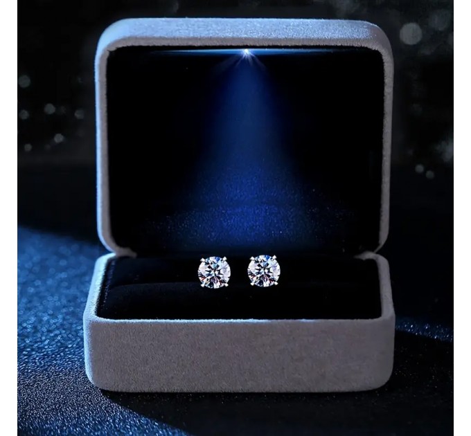 Сережки-гвоздики з кубічним цирконієм