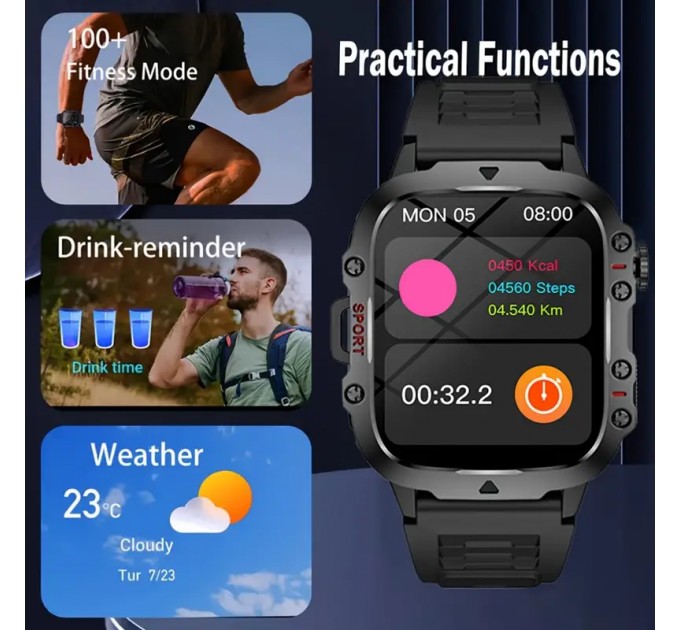 Чоловічий смарт-годинник GREENPORT