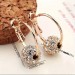 Сережки з Кришталевою Кулею у Вінтажному Стилі