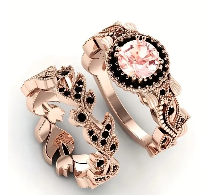 Набір з 2 цирконієвих кілець для жінки і чоловіка