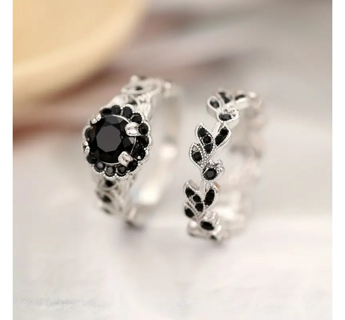 Набір з 2 цирконієвих кілець для жінки і чоловіка