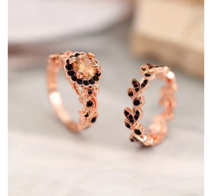 Набір з 2 цирконієвих кілець для жінки і чоловіка