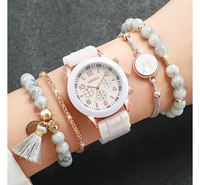 Набір з кварцового жіночого годинника та Чотирьох прикрас