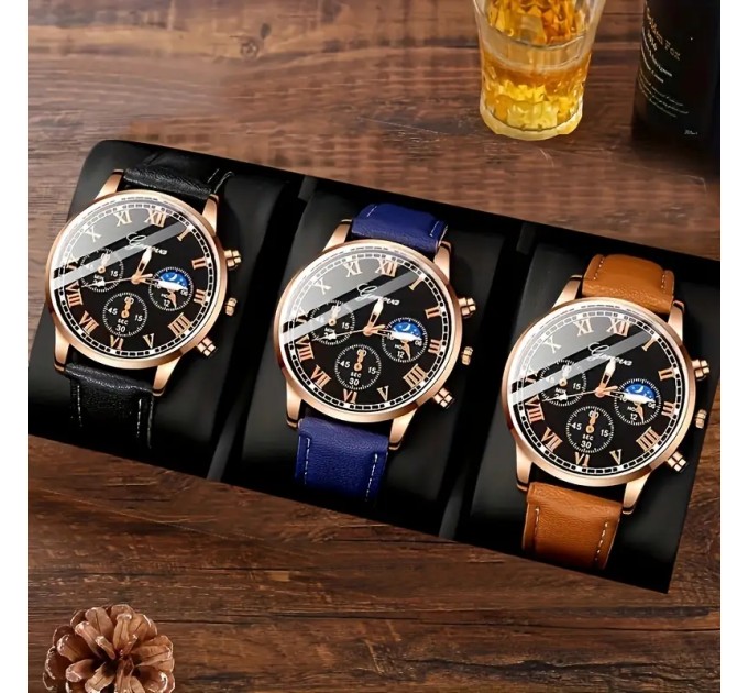 Елегантний чоловічий набір годинників