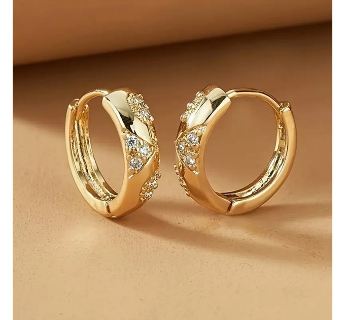 Елегантні Золотисті Сережки