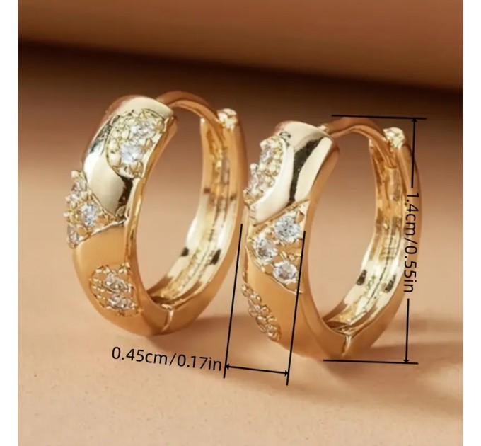 Елегантні Золотисті Сережки