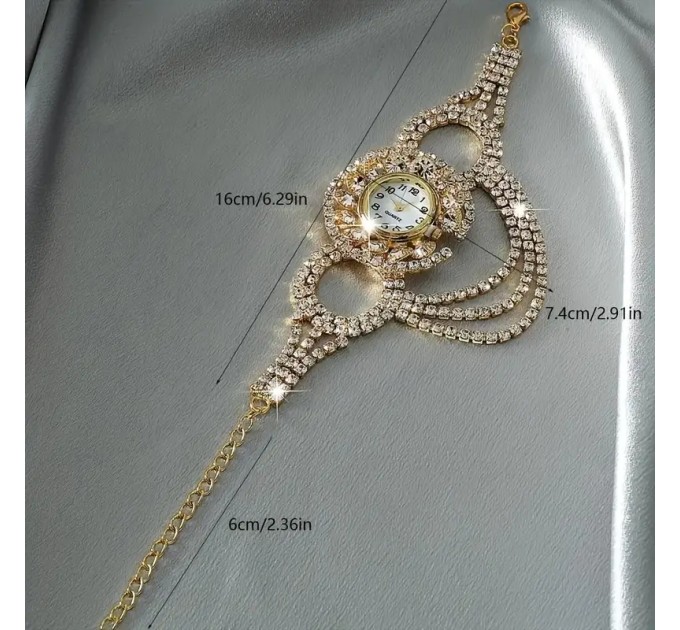 Жіночий кварцовий наручний годинник у гламурному стилі