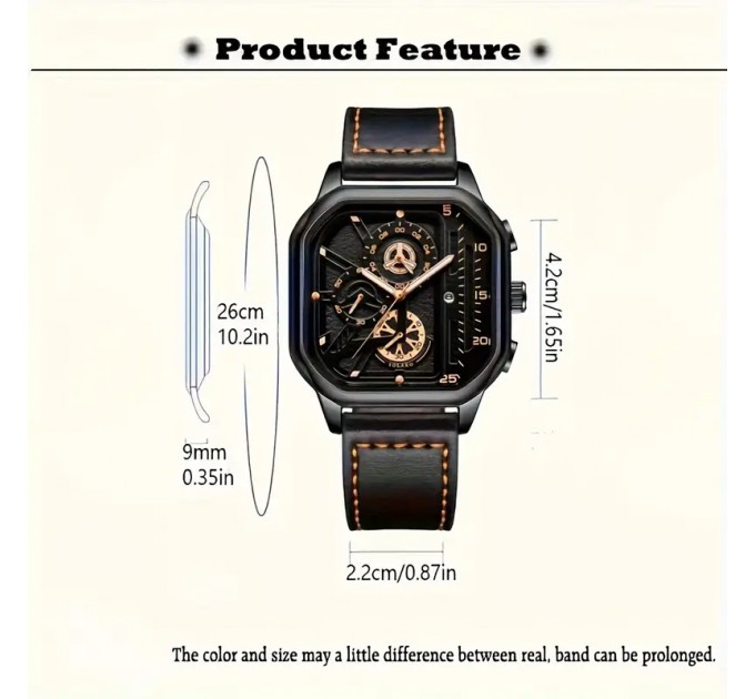 Чоловічий класичний кварцовый годинник