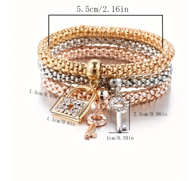 Набір з 3 модних браслетів