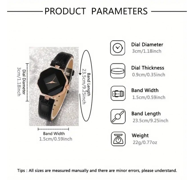 Елегантний Модний Жіночий Годинник та Витончений Браслет