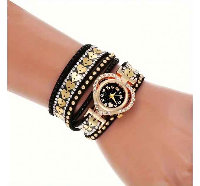 Жіночий кварцовый годинник з серцевидним циферблатом та таймером