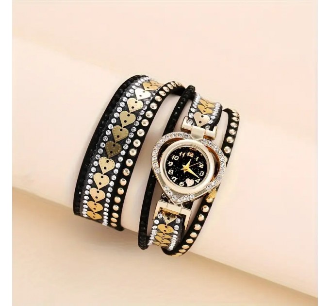 Жіночий кварцовый годинник з серцевидним циферблатом та таймером