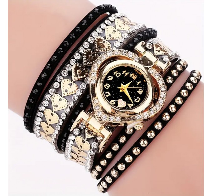 Жіночий кварцовый годинник з серцевидним циферблатом та таймером