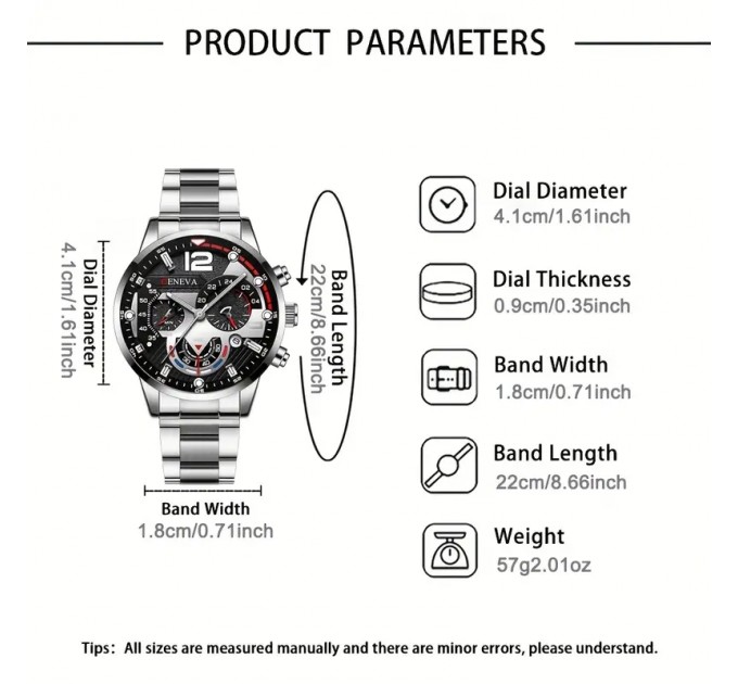 Чоловічий кварцовый годинник